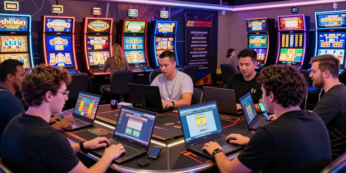 Engaged players at vibrant online casinos using devices to explore credit card options from https://mhfe.org.uk, showcasing exciting gameplay and promotions.