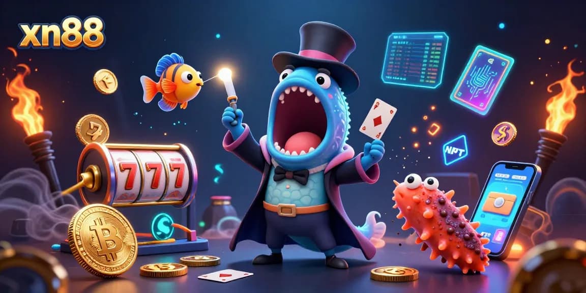 Engage with xn88's exciting slot games featuring animated casino characters and vibrant 3D elements.