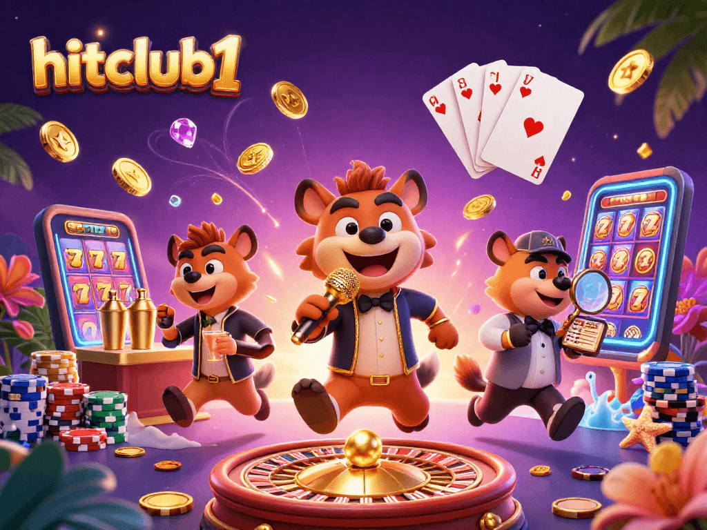 Engage with hitclub1 for a thrilling casino experience featuring unique hyena characters.