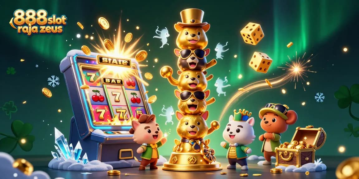 Experience the excitement of 888 slot raja zeus with vibrant casino-themed elements and captivating visuals.
