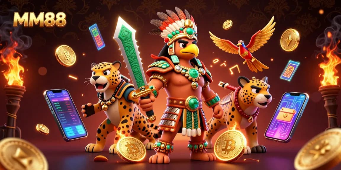 Experience the thrill of MM88 with vibrant 3D characters and dynamic casino elements.