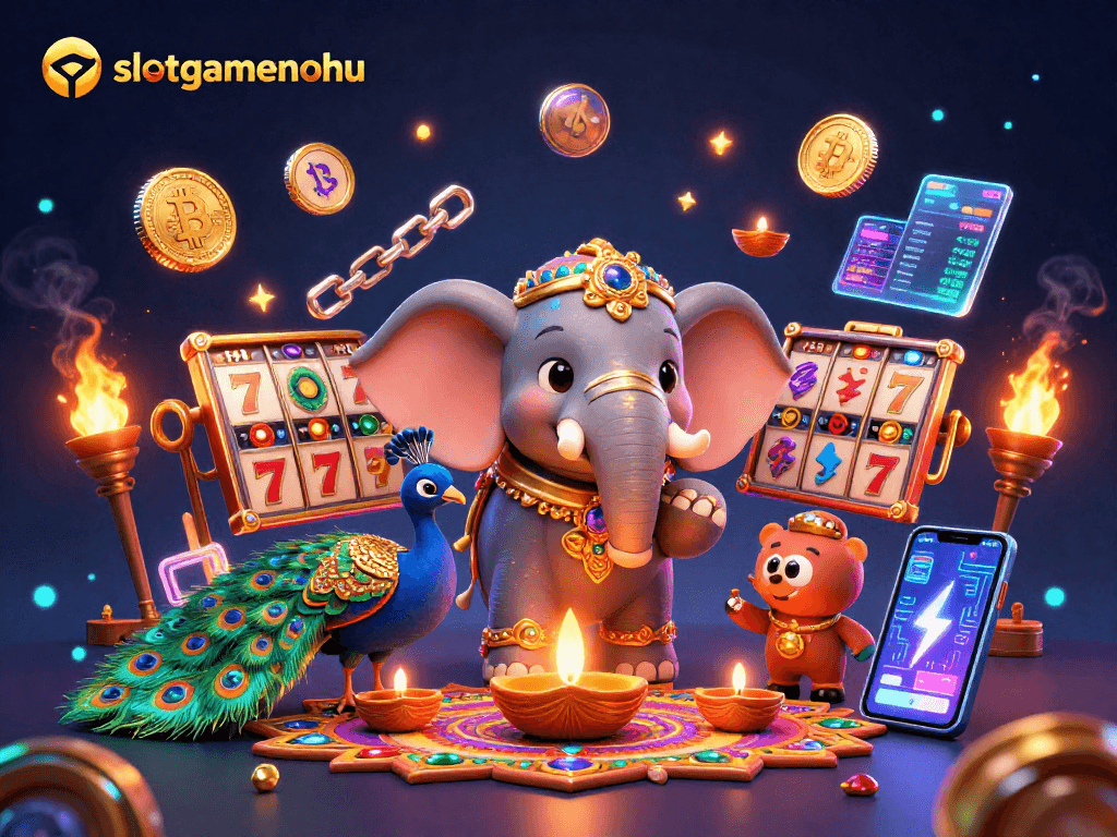 Engage with slotgamenohu by exploring vibrant jackpot elements in a lavish 3D illustration.