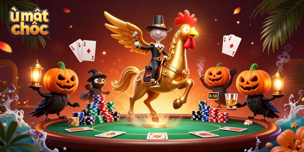 Experience exciting moments in ù mạt chược with a vibrant midnight casino scene rich with poker elements.