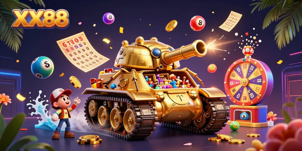 Experience exciting gameplay at XX88 with vibrant lottery dynamics and casino elements.