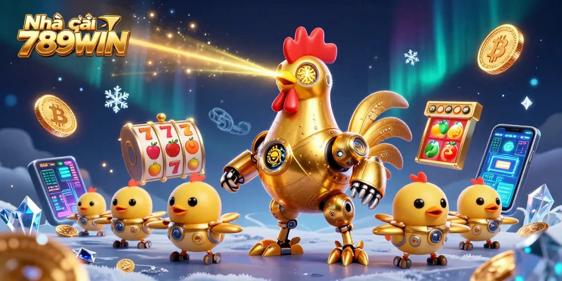 Engage with Nhà cái 789WIN's exciting jackpot animations in a vibrant 3D casino scene.