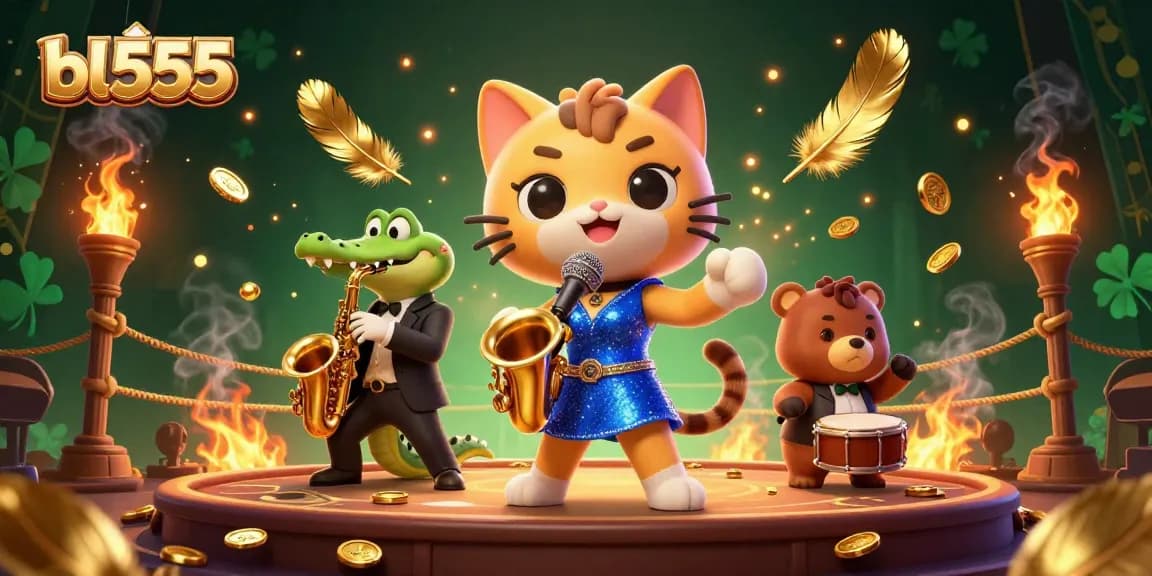Engage in thrilling gambling adventures at bl555 with lively cartoon characters bringing casino action to life.