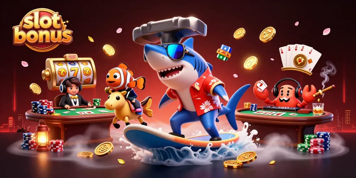 Experience the excitement of slot bonuses in this vibrant 3D casino illustration.