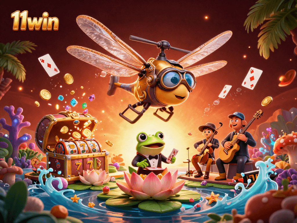Experience the thrill of 11win with a vibrant 3D casino adventure featuring lively characters and gameplay.