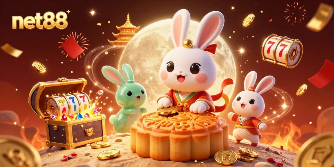 Engage with net88 as the moon rabbit reveals hidden poker chips in a vibrant casino world.