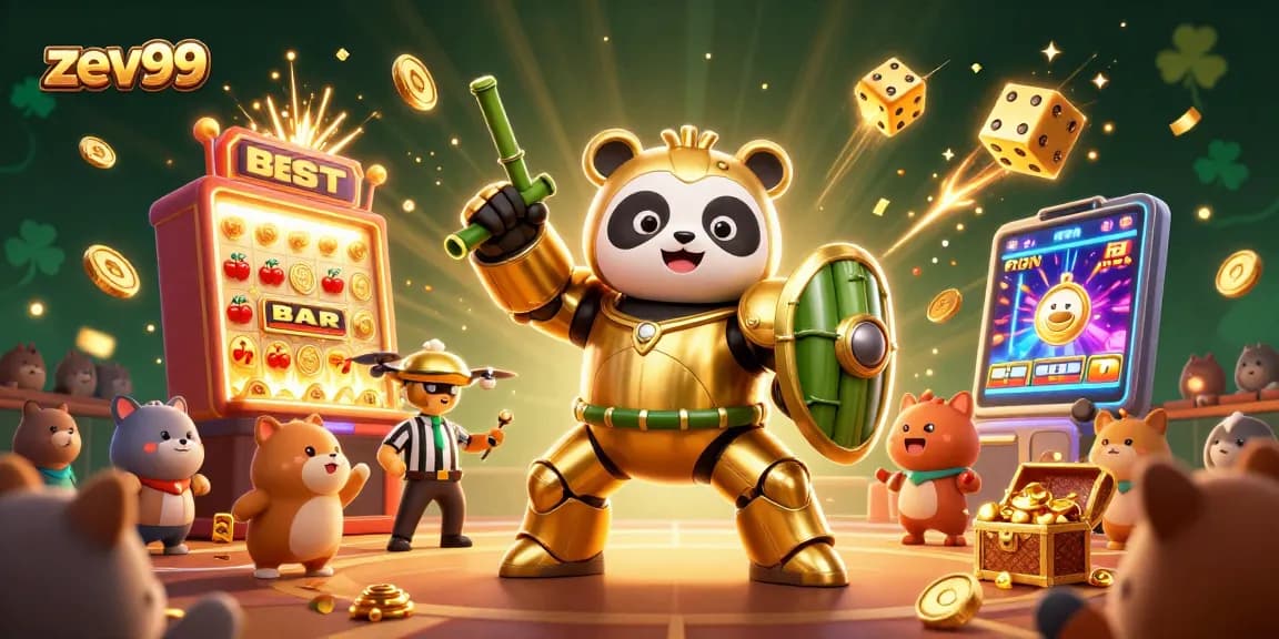 Play exciting casino games and win big with zev99's vibrant and dynamic 3D illustration.