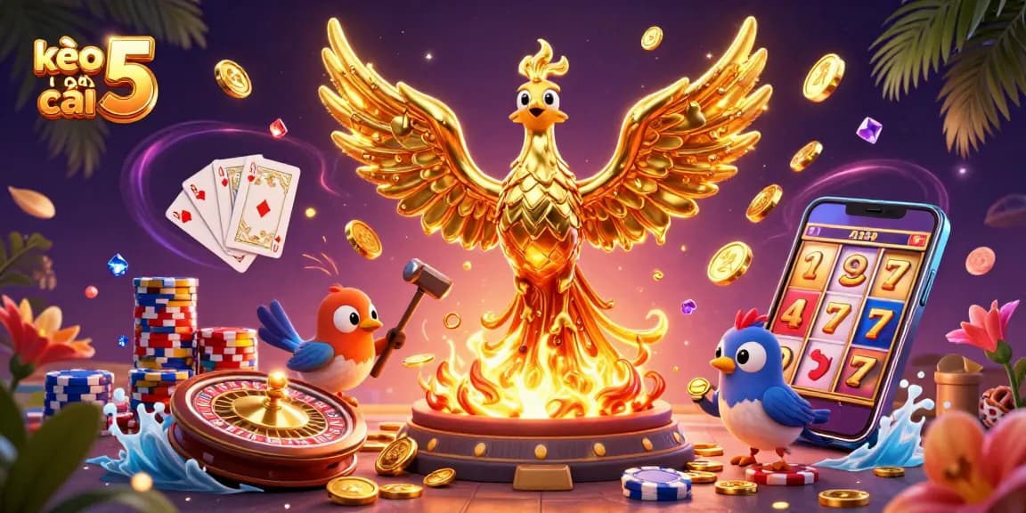 Experience thrilling moments with kèo nhà cái 5 as the golden phoenix emerges in a dynamic casino scene.