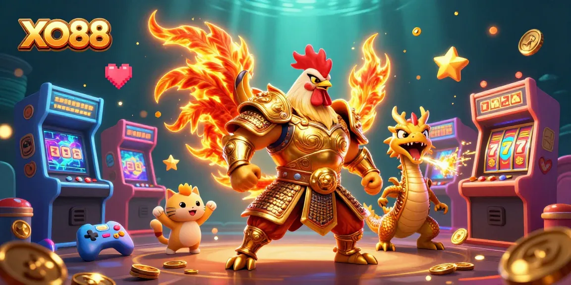 Experience thrilling gambling with XO88 through vivid slots and animated characters.
