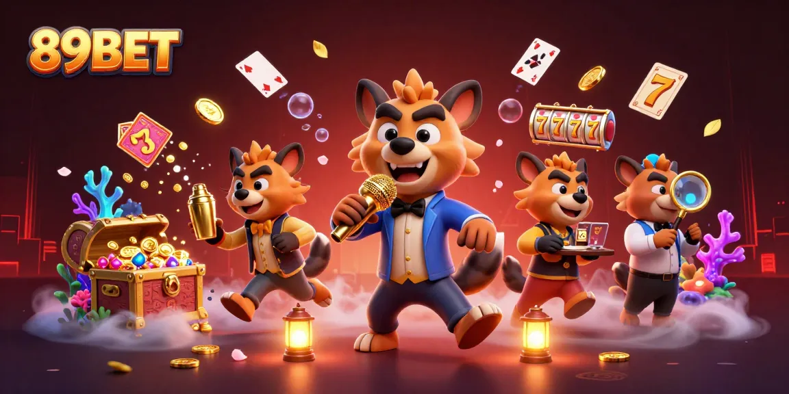 Experience thrilling fun with 89BET as hyenas entertain in a glamorous casino club.