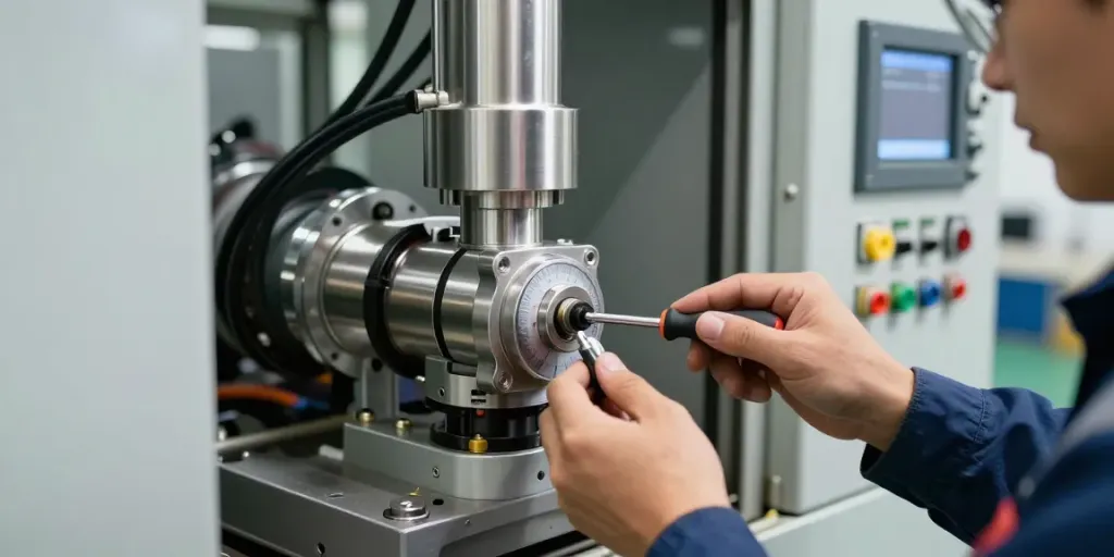 Mechanical vacuum switch in industrial setup demonstrating reliability and precision.