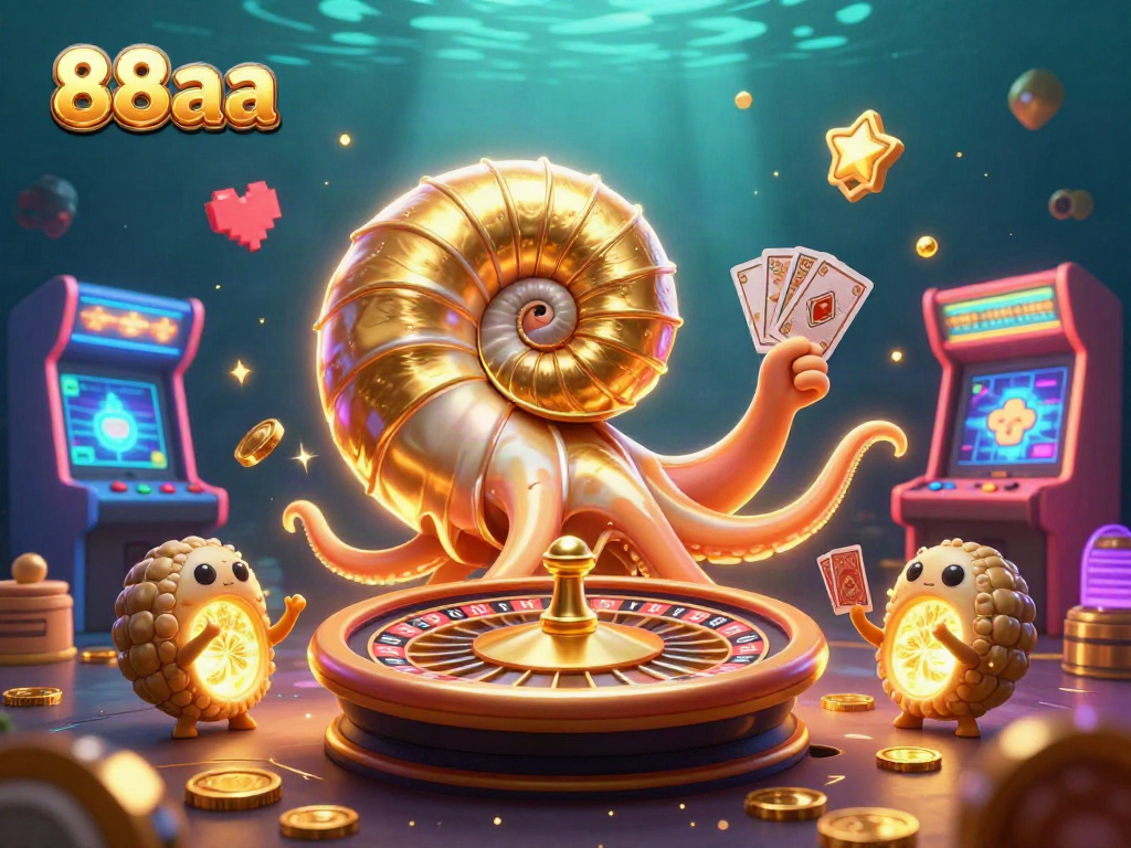 Spin for a chance to win big with 88aa's colorful casino adventure featuring vibrant games and characters.