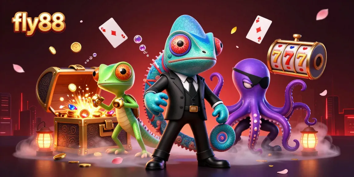 Experience thrilling gaming adventures with fly88's vibrant casinos through a dynamic underwater scene.