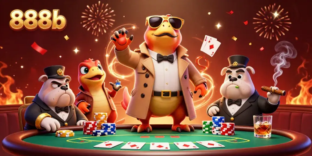 Experience the thrill of 888b with raptors in disguise at a vibrant casino VIP lounge.