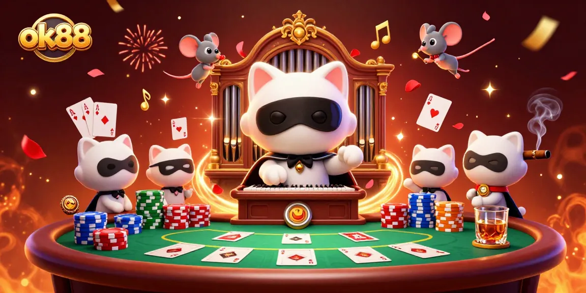 Experience thrilling gameplay at ok88 with an extravagant casino scene full of excitement and winning elements.