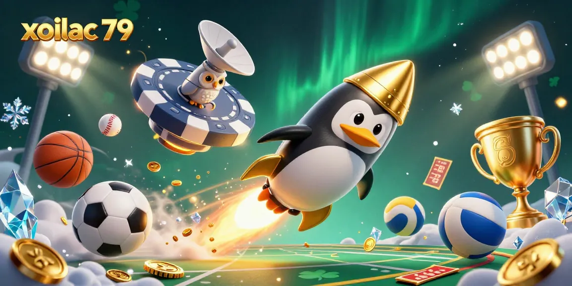 Experience high-stakes action at xoilac 79 with dynamic sports betting elements and vibrant graphics.