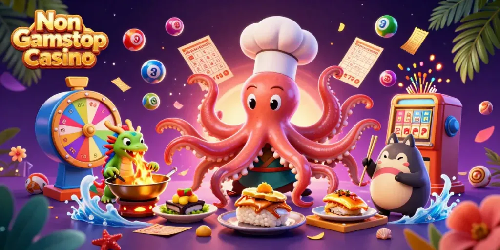 Experience the thrill of Non Gamstop Casino adventures with engaging characters and vibrant gaming elements.