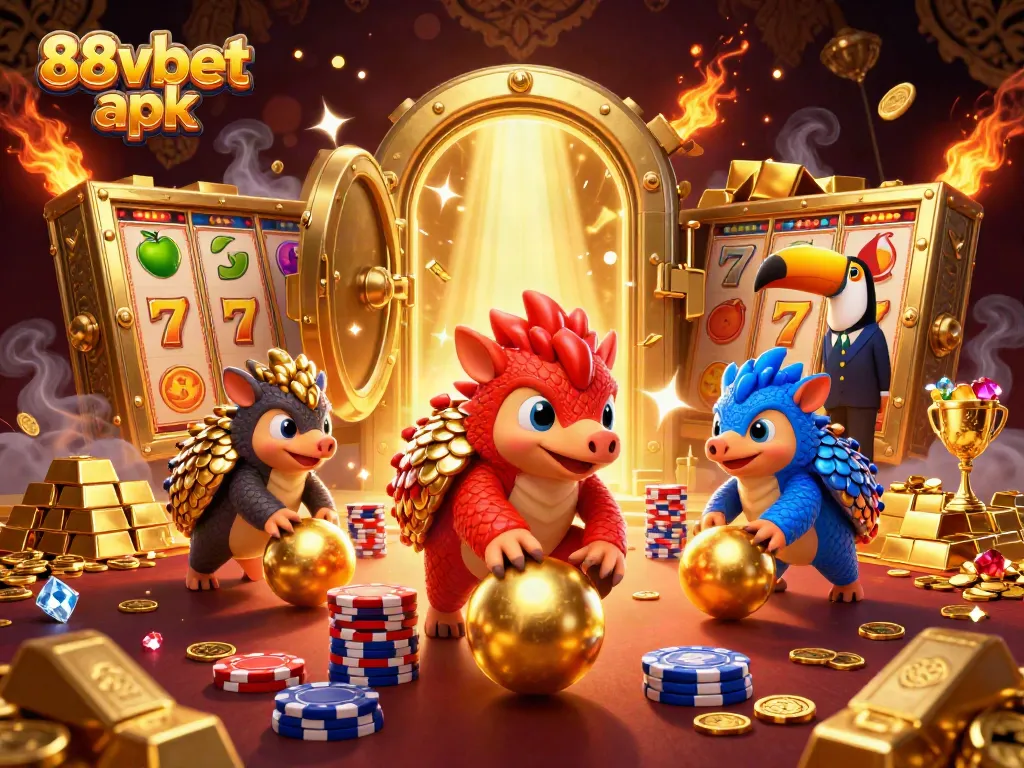 Experience the excitement of 88vbet apk with dynamic pangolins and a vibrant casino scene.