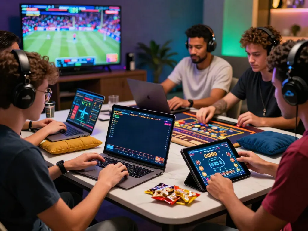 Players enjoying engaging features of Gem88 online gaming platform during a live casino session.