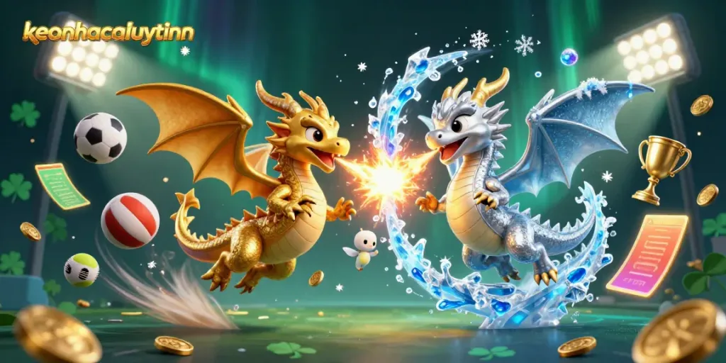 Engage in thrilling bets on keonhacaiuytinn with dynamic dragons and vibrant sports elements.