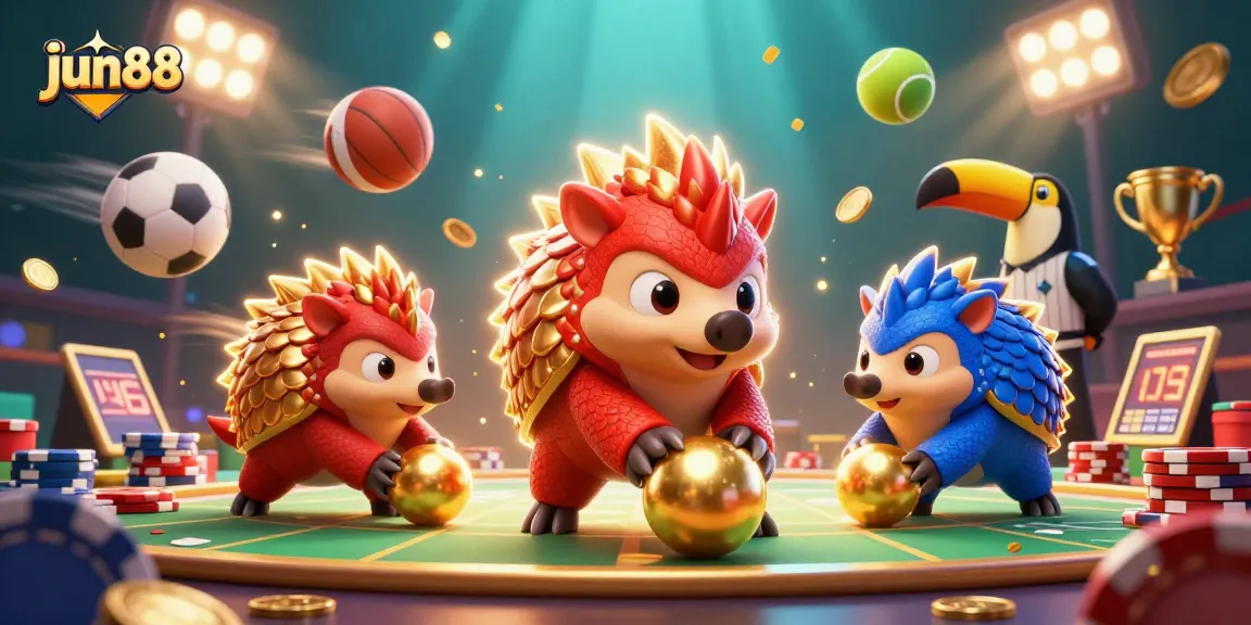 Engage with jun88 and experience thrilling gaming with rival pangolins in an exciting casino scene.
