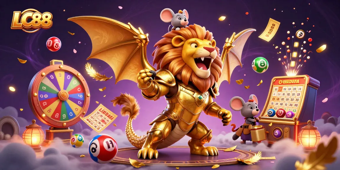 Launch into excitement at LC88's dynamic gaming world featuring vibrant elements and thrilling prizes.