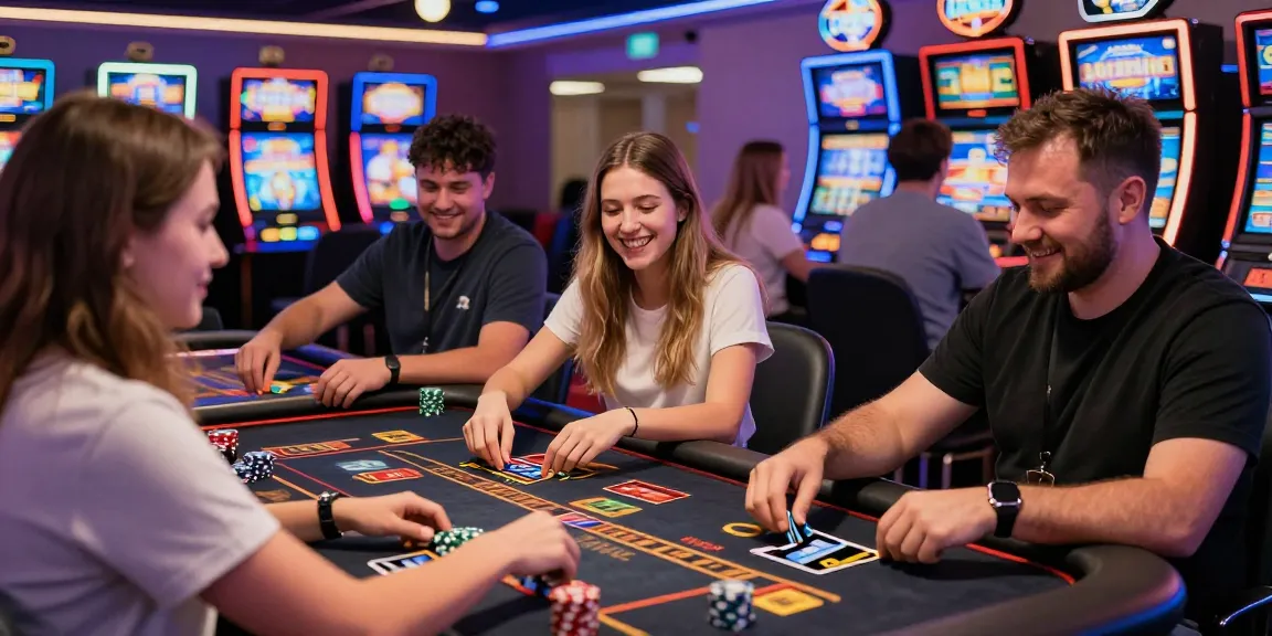 Exciting credit card casino scene featuring diverse players enjoying games at https://scoarch.org.uk, with vibrant decor and engaging atmosphere.