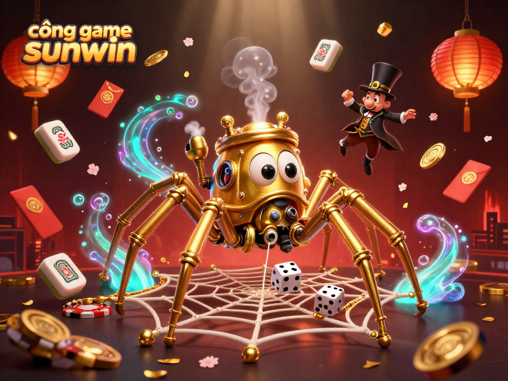Engage with the cổng game sunwin through stunning 3D visuals showcasing vibrant casino elements.