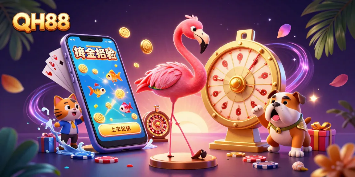 Experience thrilling fish shooting with QH88's vibrant 3D interactive scene full of gameplay excitement.