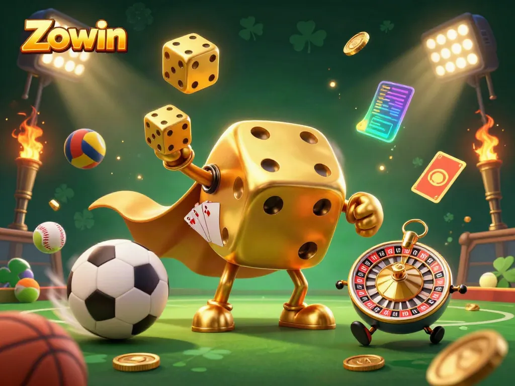 Zowin offers thrilling betting experiences with 3D cartoon elements and dynamic sports visuals.