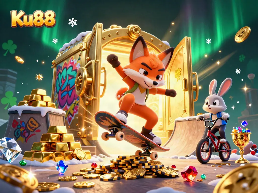 Experience thrilling moments with Ku88 and discover a vibrant casino adventure featuring exciting characters and treasures.