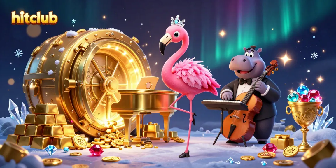 Experience the thrill of hitclub with our cartoon casino scene featuring vibrant characters and sparkling treasures.