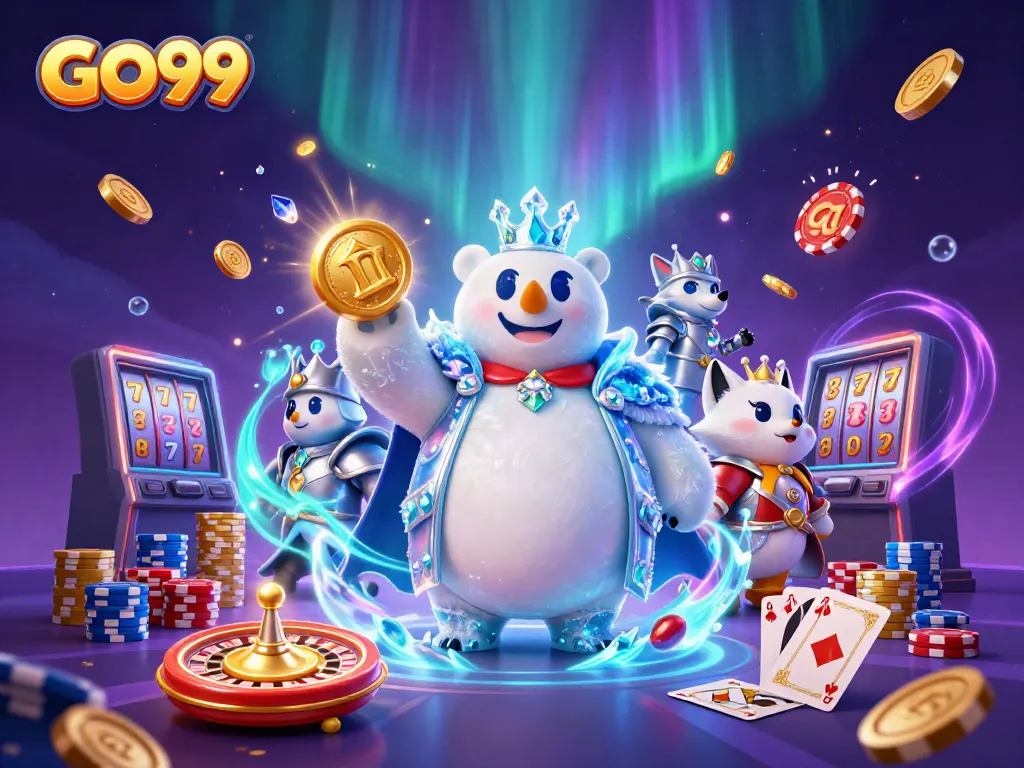 Engage with GO99's vibrant casino scene, featuring dynamic characters and exciting game elements.