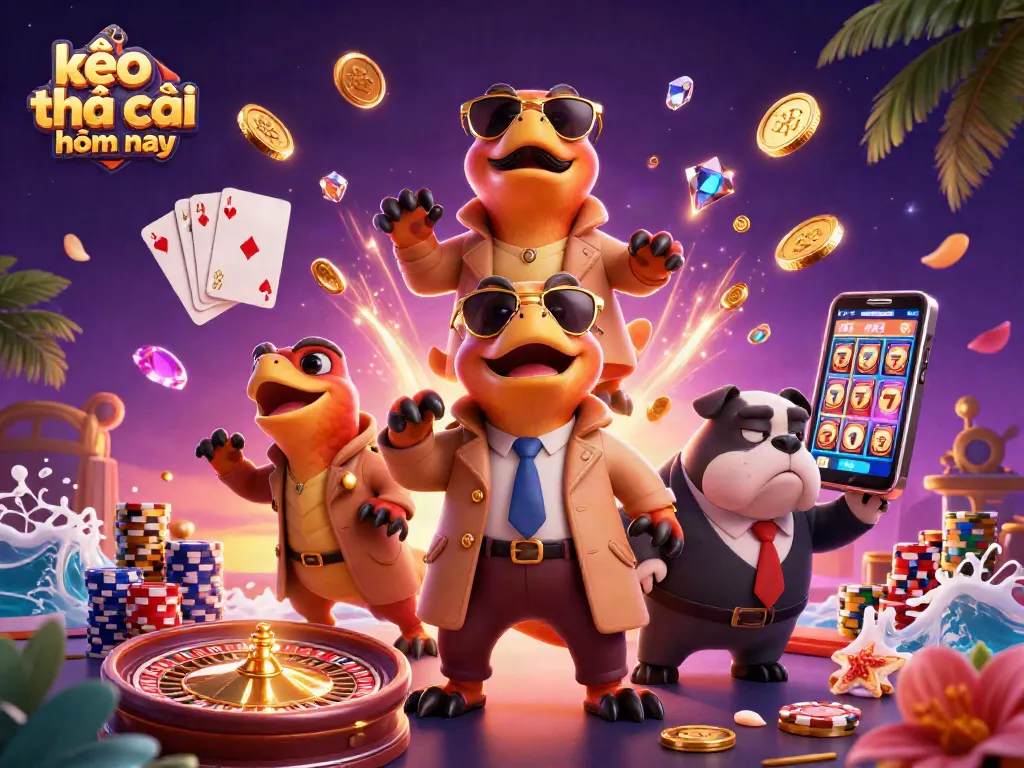 Engage in thrilling kèo nhà cái hôm nay with fun 3D raptors trying to sneak into a VIP casino.