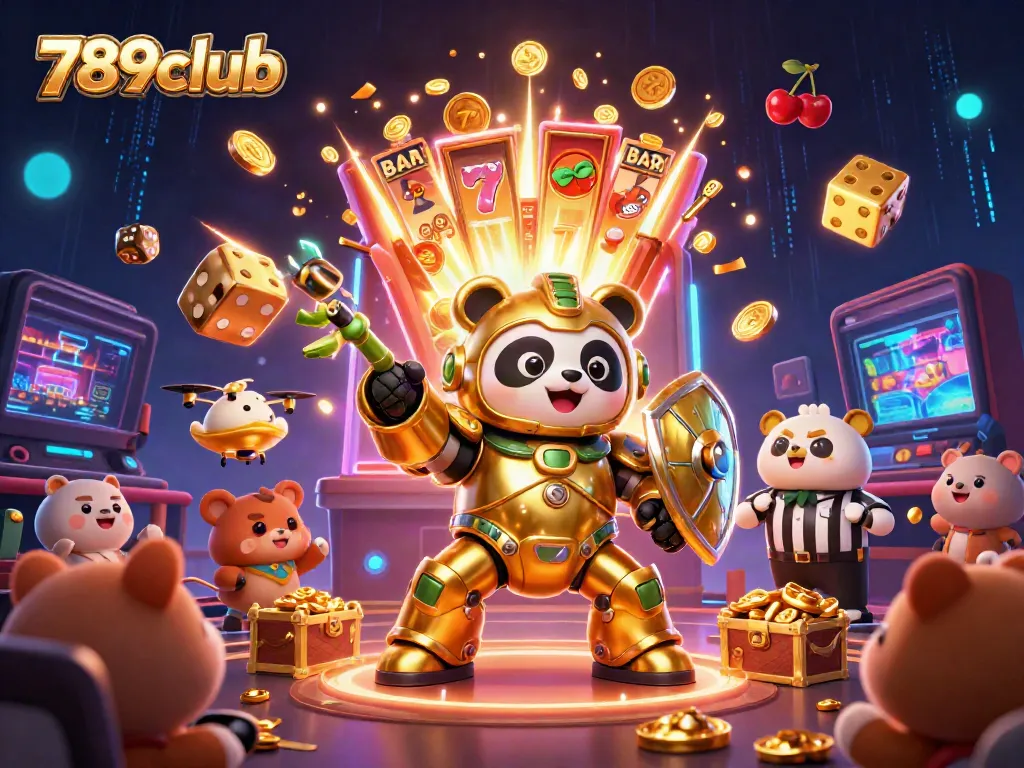 Engage with the thrilling 789club gaming adventure featuring a vibrant casino scene filled with excitement.
