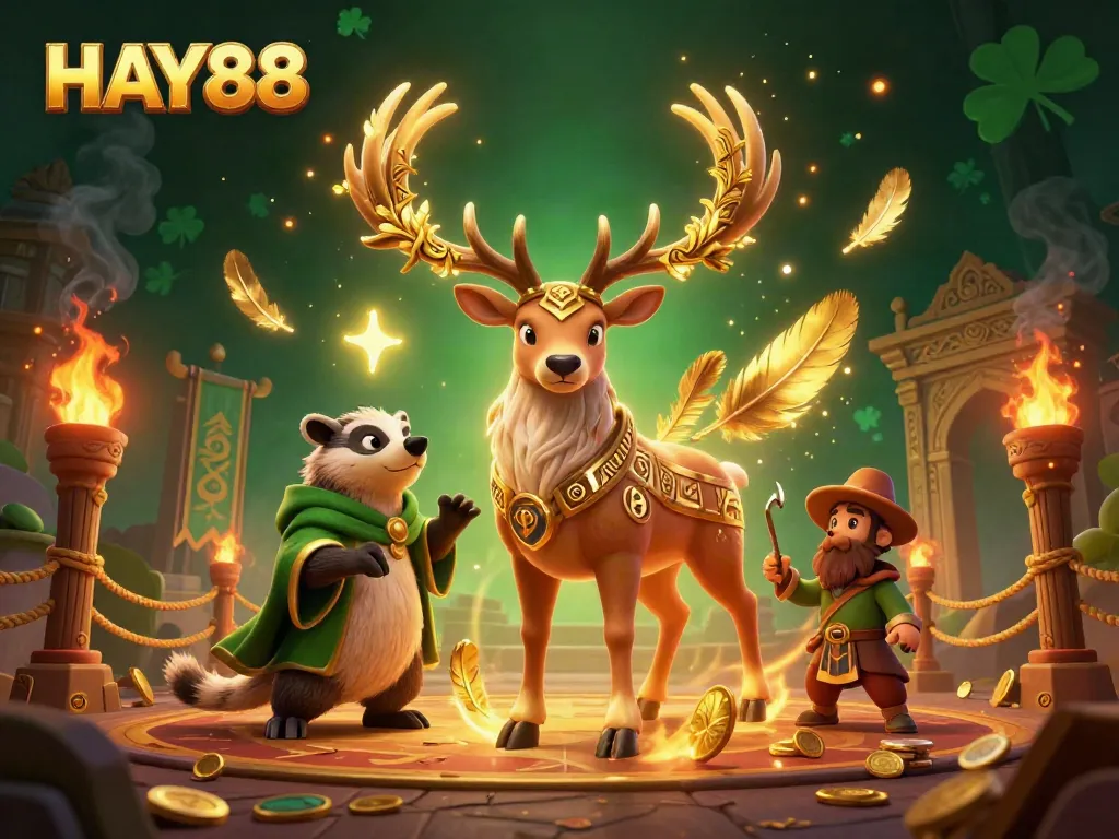 Experience HAY88 with dynamic gaming elements in an ultra-detailed 3D casino scene.