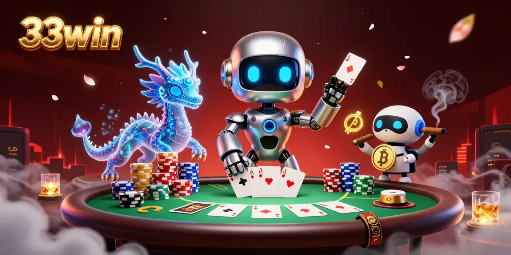 Visualize your wins with 33win's innovative gaming experience, featuring vibrant casino elements.