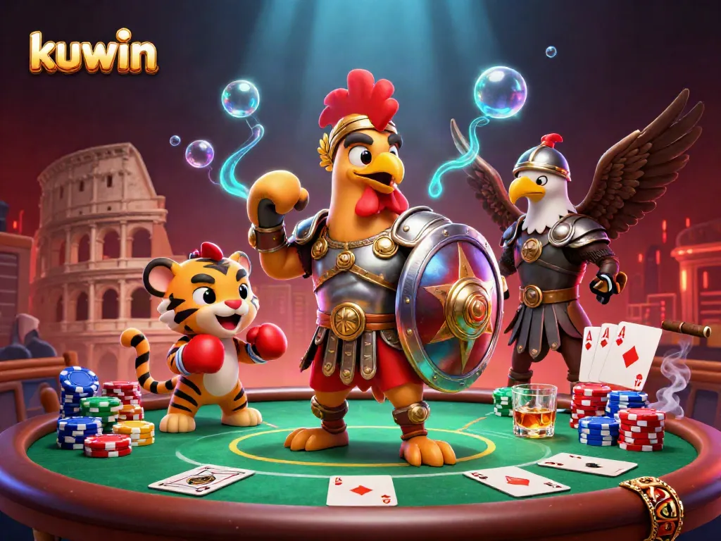 Kuwin offers an immersive gaming experience with engaging poker action and vibrant casino elements.