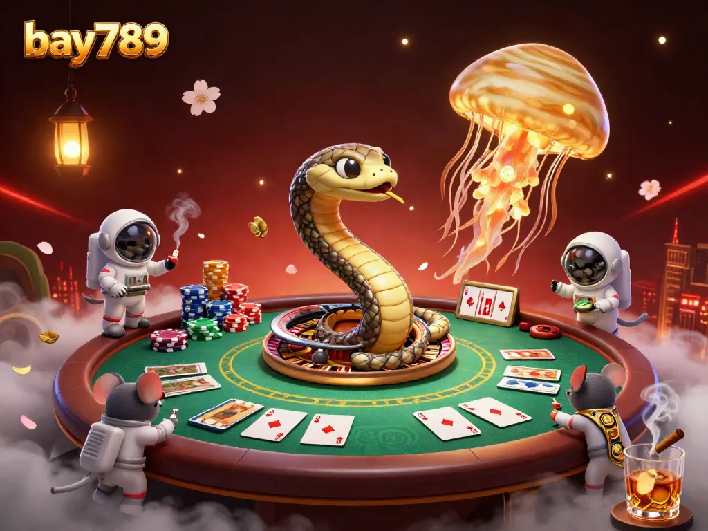 Experience thrilling bets at bay789 with cosmic dealer elements and vibrant casino action.