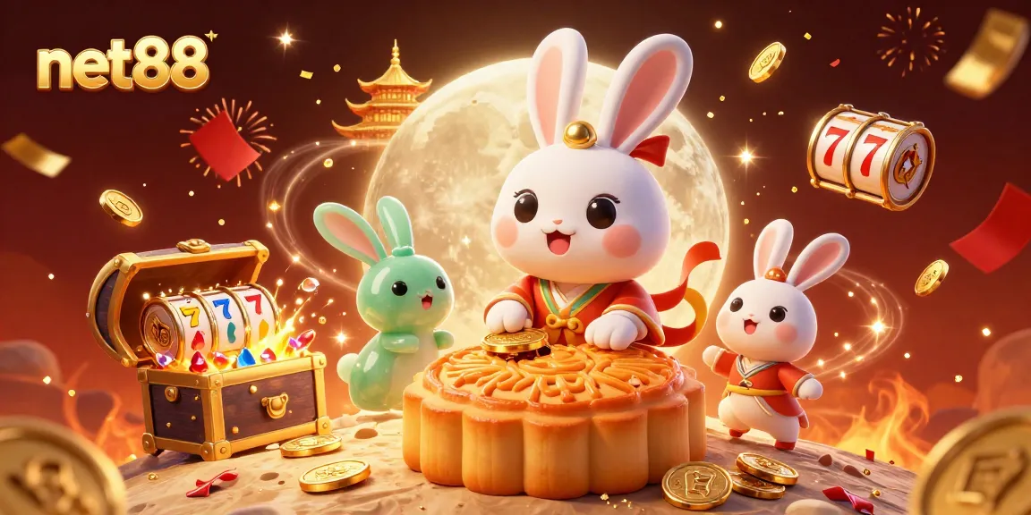 Engage with net88 as the moon rabbit reveals hidden poker chips in a vibrant casino world.