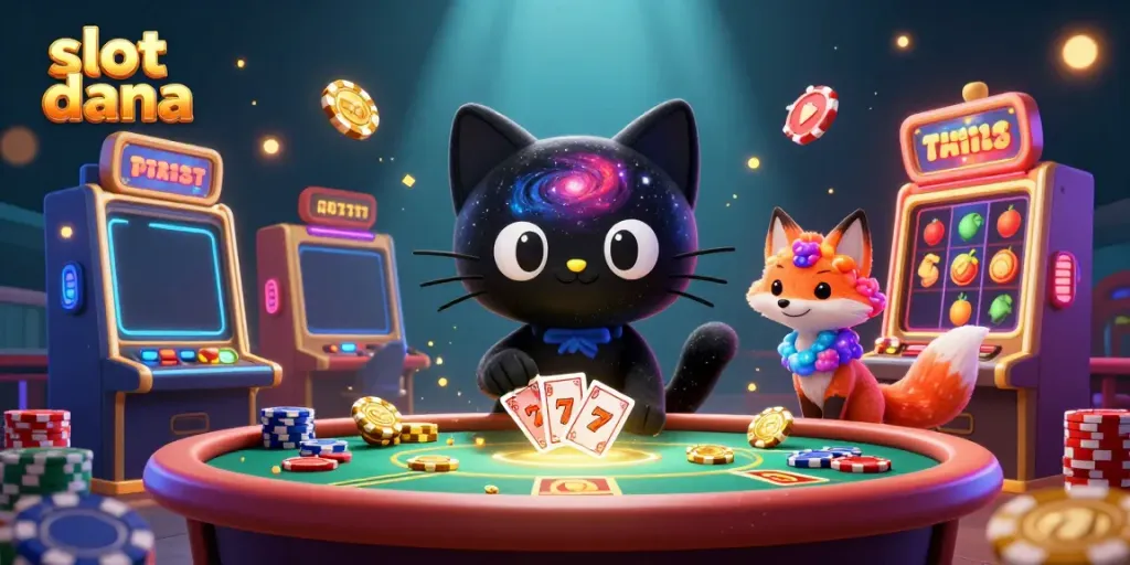 Engage in thrilling games at slot dana's cosmic casino with vibrant 3D characters and dynamic elements.