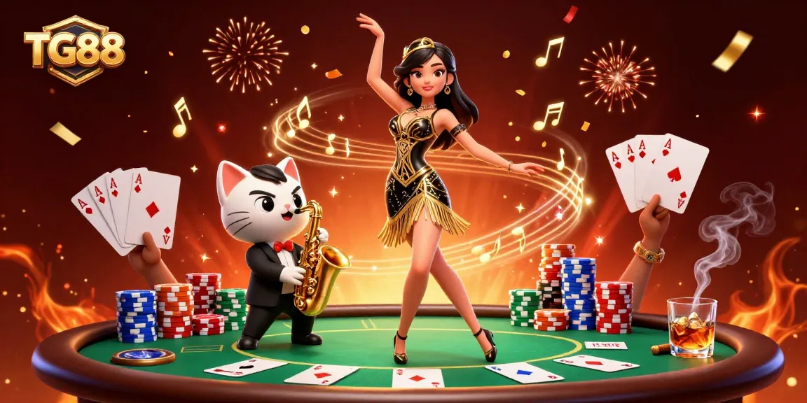 Experience exciting gaming at TG88 with engaging 3D characters and vibrant casino elements.