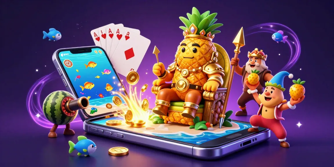 bắn cá thần tài captures the excitement of fish shooting games with a vibrant casino atmosphere.